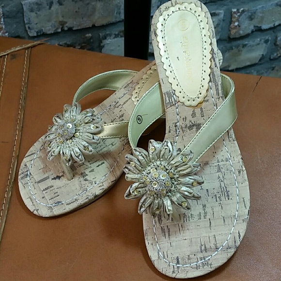 Urban Expressions Shoes - Expressions Gold Sandals